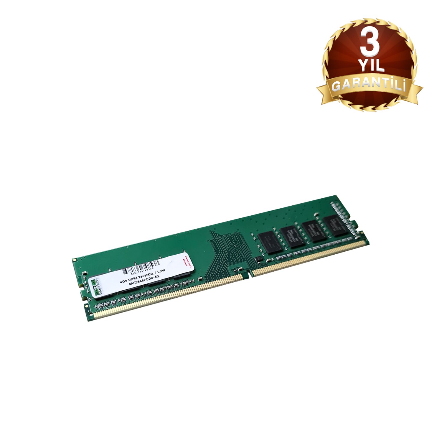 Ramtech 4GB DDR4 2666 MHz INTEL ve AMD Uyumlu Masaüstü PC Ram